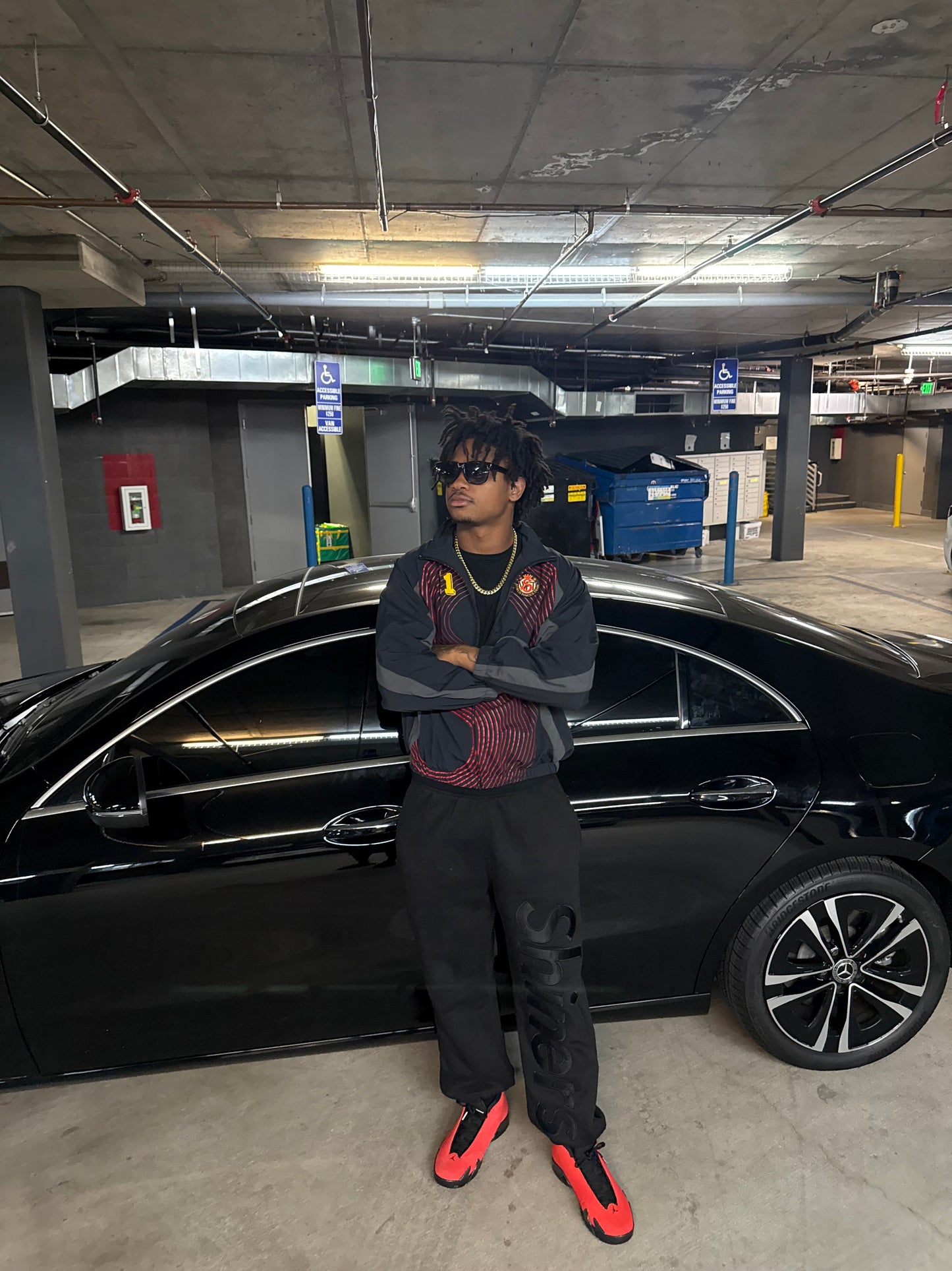 BlackonBlack Appliqué Sweatpants